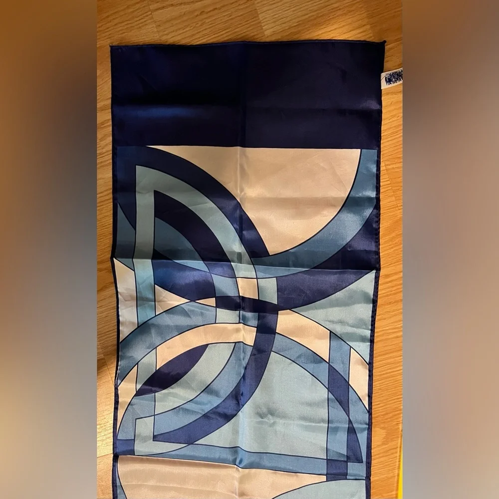 Christian Dior blue scarf. Made in Japan. Designer.